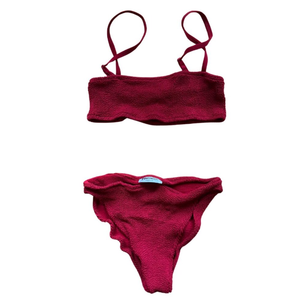 YouSwim Poise Bikini Set Red – Adjustable Straps, Stretchy, One Size (2–12)